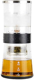 Ice Drip Coffee Maker, Cold Brew Drip Tower with Adjustable Dripper, 400ML Large Capacity and Serves 2-4 Cups Of Premium Cold Brew Coffee, Easy To Clean and Safe, for Home, Office and Travel by Unknown