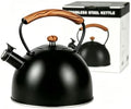 101oz/3.2 Quart Tea Kettle Stovetop, Black or Teal by RayBear