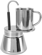 Single Spout Stovetop Moka Pot, 220ML Stainless Steel Stovetop Espresso Maker, Coffee Maker Appliances Tools for Home Outdoor Camping by NDNCZDHC