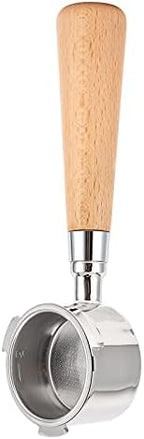 Bottomless Portafilter Coffee Machine Handle, Stainless Steel Filter Holder Basket Replacement Tool, Ergonomic Wooden Handle for Espresso Extraction, Barista Accessory for Home and (51mm beech) - Image 3