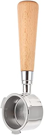 Bottomless Portafilter Coffee Machine Handle, Stainless Steel Filter Holder Basket Replacement Tool, Ergonomic Wooden Handle for Espresso Extraction, Barista Accessory for Home and (51mm beech) - Image 3