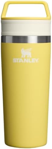 STANLEY Cafe To Go Travel Mug 16 oz | Leakproof Two-Part Drink Through Lid | Tumbler Cup for Coffee, Tea and Drinks | Insulated Stainless Steel Coffee Mug | BPA-Free | Daffodil by Unknown