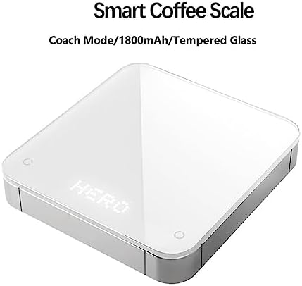 White/Black Mirror Electronic Kitchen Scale Built-in Auto Timer Pour Over Espresso Smart Coffee Scales(Walnut Wood (Walnut Wood) - Image 5
