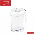DWËLLZA KITCHEN Airtight Food Storage Containers for Pantry With White Lids 1L - 6 Pack - Clear Plastic Air Tight Kitchen Containers Pantry Organization and Storage BPA-Free Keeps Food Fresh & Dry - Image 5