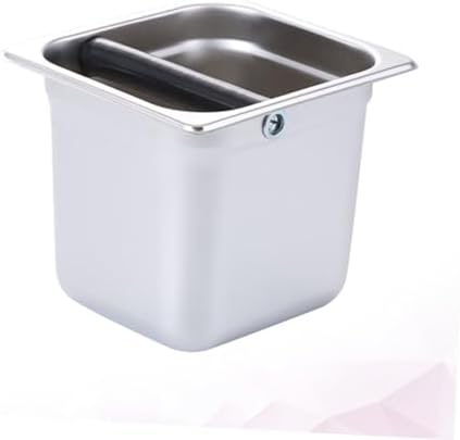 Espresso Grinds Waste Bin Stainless Steel Coffee Residue Bucket L Silver - Image 3