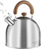 18/8 Stainless Steel 5.29 Quart Tea Kettle for Stovetop,Silver by MAXCOOK