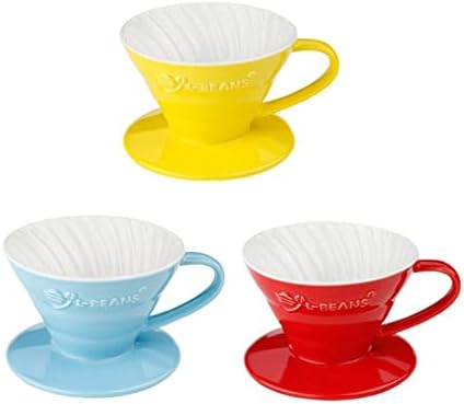 Ceramic Coffee Dripper Pour Over Coffee Maker Brewer Cup Reusable Ceramic Manual Compact Lightweight Easy Clean, Red - Image 4
