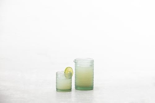 Fortessa Jupiter Hobnail Glass, 10 Ounce Double Old Fashioned (Set of 2), Sage Green - Image 4