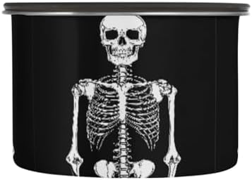 Stainless Steel Coffee Storage Containers with Airtight Lid, Human Skull Skeleton 30oz Food Storage Container Kitchen Canister for Tea, Coffee Beans, Ground, Sugar Storage - Image 2