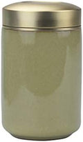 Tea Tins Caddy 2PCS Canister set with Airtight Lids Porcelain Can Home Kitchen Canisters for Tea Coffee Sugar Storage Loose Leaf Tea (Yellow01, 4 Inch) by Handmade+Celadon
