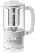 Bear HK-5L06P04 Mini Health Pot, Electric Kettle Tea Maker with Infuser, Glass Kettle & 316L Stainless Steel, 6 Auto Menus, 0.6L Compact Size, White by Bear