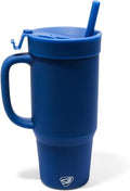 Silipint 32oz Silicone Tumbler with Handle, Flip Lid and Straw – BPA-Free, Non-Toxic, Freezer, Microwave, Dishwasher Safe Tumbler – Perfect for Tea, Smoothies (Classic Blue) Pack of 1 by Silipint