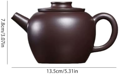 Tea Kettle Tea Ceremony Purple Clay Teapot Household Single Use Purple Clay Flat Cover Teapot Ceramic Tea Infuser - Image 2