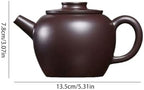 Tea Pots For Loose Tea Tea Ceremony Purple Clay Teapot Household Single Use Purple Clay Flat Cover Teapot Tea Infuser Pot - Image 2