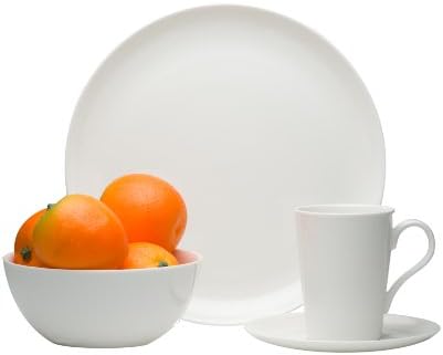 Red Vanilla Pure Vanilla 16-Piece Bone China Coupe Dinner Set by Red+Vanilla