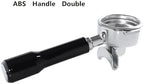 58mm Dual Spout Coffee Portafilter With 2 Cups Basket,Compatible For Breville,Compatible For Oracle,Touch,Dual Boiler BES980XL BES990 BES920XL Accessory(ABS Handle Double) - Image 2