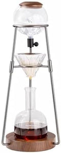 Comfortable Espresso Dripper Coffee Pot Ice Water Dripp Machine Glass Filter,Beverage Equipment Creative Siphon Coffee Maker,Luxury Cold Brew Coffee Maker with Stainless Steel Stand(Silver) by Unknown