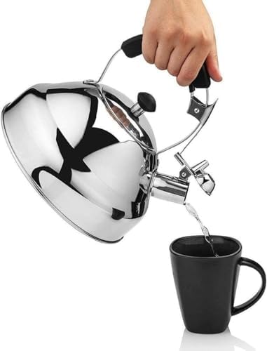 Tea kettle, Whistling Tea Kettle Stovetop 2.6L Stainless Steel Capsule Bottom Design - Image 3
