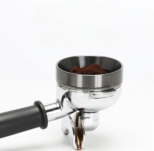51/53/54/58mm Espresso Coffee Dosing Ring Coffee Filter Replacement Ring Espresso with 2 Cup 1 Cup Basket Needle Dosing Funnel 54mm(51mm Sliver Ring) - Image 6