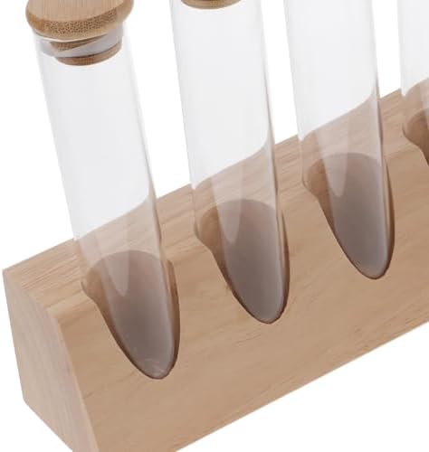 Luxshiny Glass Coffee Bean Storage Tube 70ml with Wooden Display Stand - Image 6