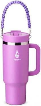 Farsea 40oz Insulated Stainless Steel Travel Tumbler with Handle & Straw by Farsea