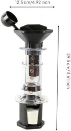 Maker Manual Coffee Brewer Clear Appliance Countertop Stand Chamber Suitable for Kitchen Household Use, Transparent - Image 5