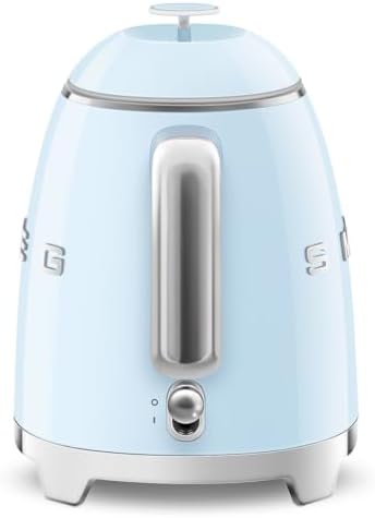 SMEG Mini 50's Retro Style 3 Cup Electric Kettle with Double Wall Anti Slip Base and Water Level Indicator (Pastel Blue) - Image 4