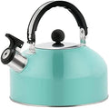 Stovetop Kettle 3L Stainless Steel Whistling Kettle with Handle Large Capacity Tea Simple Solid Color Water Kettles for Stove(Blue) by Unknown