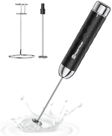Maestri House Rechargeable Milk Frother with Stepless Speed Control, LunaFro 2.0 Handheld Electric Foam Maker Waterproof Drink Mixer Foamer for Lattes, Cappuccino+DualFro 600 - Image 2