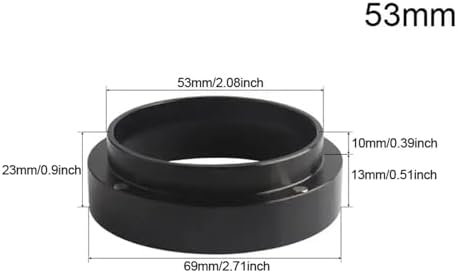 Espresso Dosing Funnel 10 Pcs Coffee Powder Anti-Fly Metering Ring is Suitable for Espresso Grinders (51mm 53mm 58mm)(Black 53MM) - Image 2