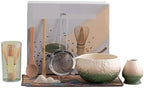 8pcs Matcha Tea Set Kiln-Changed Ceramic Bowl With Spout Whisk Tea-Making Tool(006) by Unknown