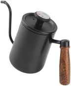 GOWENIC 600ML Pour Over Coffee Kettle with Thermometer (Black) by GOWENIC