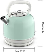 Electric Tea Kettle, 1500W Electric Kettle for Boiling Water, Food Grade Stainless Steel 2L Tea Kettle with Ergonomic Handle, Hot Water Boiler Auto Shut-off, Boil-Dry Protection - Image 7