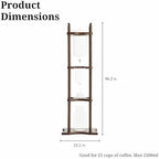 Nispira Cold Brew Drip Tower Iced Coffee Maker Glass Wooden Stand 25 Cups - Image 2