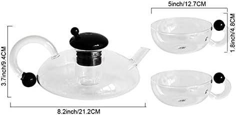 Teapot Glass Teapot with Removable Filter Open Fire Electric Pottery Stove Borosilicate Glass Kettle Coffee Maker Tea Maker - Image 2