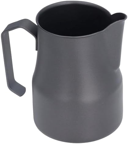 Skull Pattern Stainless Steel Milk Frother Cup, 550ml Capacity, Olecranon Outlet Design for Latte, Coffee, Chocolate Brewing, Dishwasher Safe (Black) - Image 6