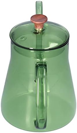 POCREATION High Borosilicate Glass Coffee Kettle, 600ml (Green) - Image 2