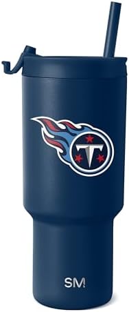 Simple Modern Tennessee Titans Tumbler with Flip Lid, Straw 30oz | NFL by Unknown