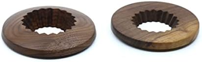 Handmade Origami Coffee Dripper Holder, Pour Over Coffee Stand, Walnut Wood Holder for Origami Dripper S M (Curve) - Image 4