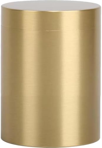 DECHOUS Copper Loose Tea Storage Canister Medium Airtight Copper Tea Leaf Container Portable Coffee Tin Kitchen Food Jar for Home and Office Use by DECHOUS