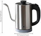 Electric Kettle Gooseneck Pour Over Kettle Water Boiler Tea Kettle Hot Water Pot With Controlled Spout And 304 Stainless Steel suitable for coffee making kitchens dorm rooms, Silver - Image 6
