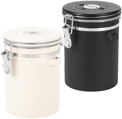 Garvee Coffee Canister, 22oz Airtight 304 Stainless Steel Container, 2-Pack by Garvee