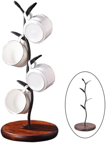 Coffee Mug Holder Countertop Tree Wooden Base Stands for Counter - Image 2