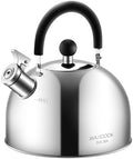 304 Stainless Steel Whistling Tea Kettle 3.17 Quart/3L Tea Pot by MAXCOOK