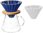For 1-2 Cups Reusable Funnel Hydraulic Dripper Accessories,Coffee Dripper Ceramic Coffee Filter Cup Maker(Splash guard) by Unknown