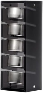 Normcore 54mm Espresso Filter Basket Stand, Holds 5 Espresso Filter Basket Rack Storage Holder Acrylic Stand for 54mm Portafilter Baskets, Frosted Black - Image 3