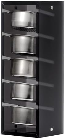 Normcore 51mm Espresso Filter Basket Stand, Holds 5 Espresso Filter Basket Rack Storage Holder Acrylic Stand for 51mm Portafilter Baskets, Frosted Black - Image 3