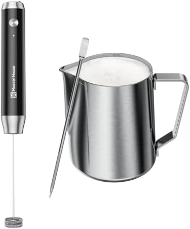 Handheld Milk Frother & Milk Frother Pitcher by MaestriHouse