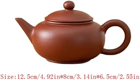 Tea Pots For Loose Tea Mixing The Mud Urgent Beard Pot Small Teapot One Person With Cinnabar Mud Hand Pull Pot Pure Manual Kung Fu Teapot Tea Infuser Pot(C-110ml) - Image 2