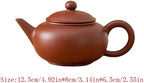 Tea Pots For Loose Tea Mixing The Mud Urgent Beard Pot Small Teapot One Person With Cinnabar Mud Hand Pull Pot Pure Manual Kung Fu Teapot Tea Infuser Pot(C-110ml) - Image 2